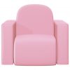 2-u-1 dječja sofa od umjetne kože ružičasta