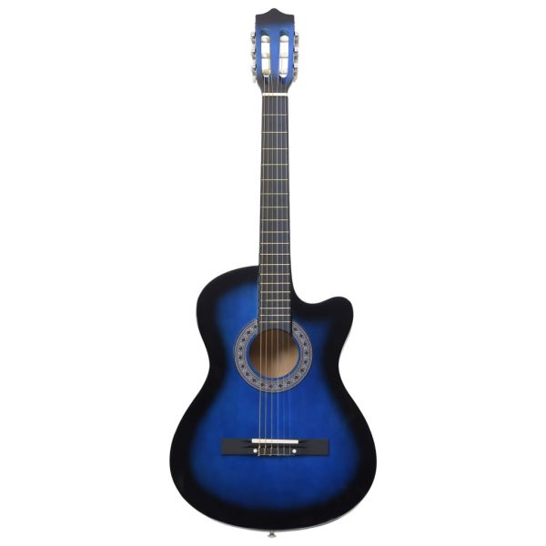 Akustična gitara Western s prorezom i 6 žica 38 " plava