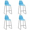 Barske stolice 4 kom plave plastične