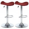 Barski stolci od umjetne kože 2 kom crvena boja vina