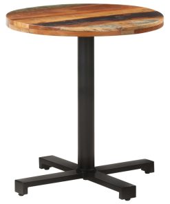 Bistro stolić okrugli Ø 70 x 75 cm od masivnog obnovljenog drva