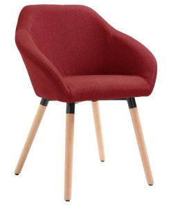 Blagovaonska stolica od tkanine crvena boja vina