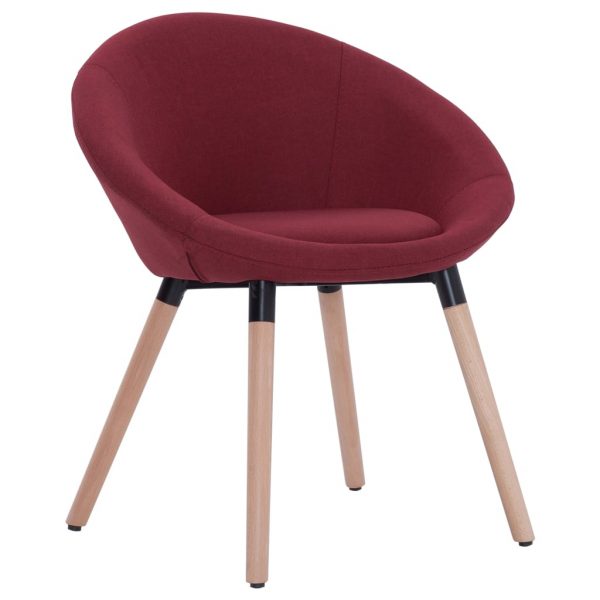Blagovaonska stolica od tkanine crvena boja vina