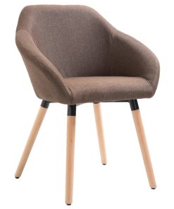 Blagovaonska stolica od tkanine smeđa