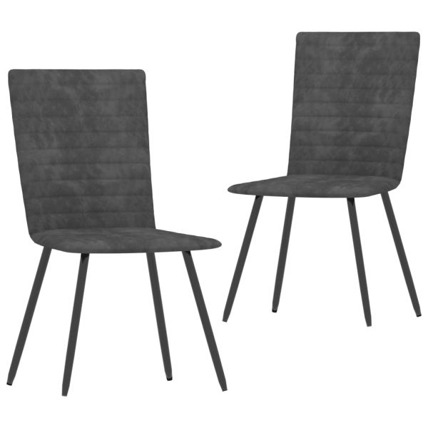 Blagovaonske stolice 2 kom sive baršunaste
