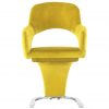 Blagovaonske stolice 2 kom žute baršunaste