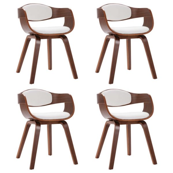 Blagovaonske stolice 4 kom od savijenog drva i umjetne kože