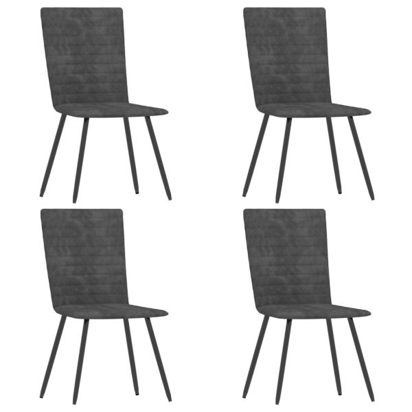 Blagovaonske stolice 4 kom sive baršunaste