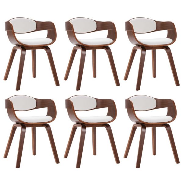 Blagovaonske stolice 6 kom od savijenog drva i umjetne kože
