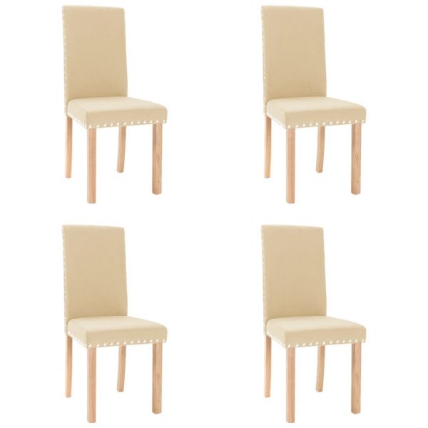 Blagovaonske stolice od tkanine 4 kom krem