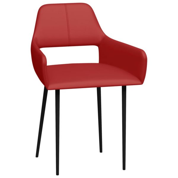 Blagovaonske stolice od umjetne kože 4 kom crvene