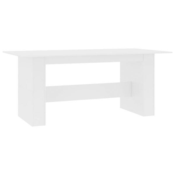 Blagovaonski stol bijeli 180 x 90 x 76 cm od iverice