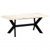 Blagovaonski stol bijeli 180x90x75 cm od masivnog drva manga