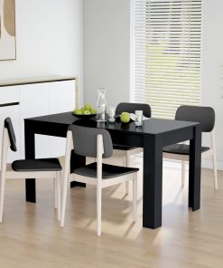Blagovaonski stol crni 140 x 74