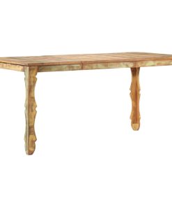 Blagovaonski stol od masivnog obnovljenog drva 160 x 80 x 76 cm