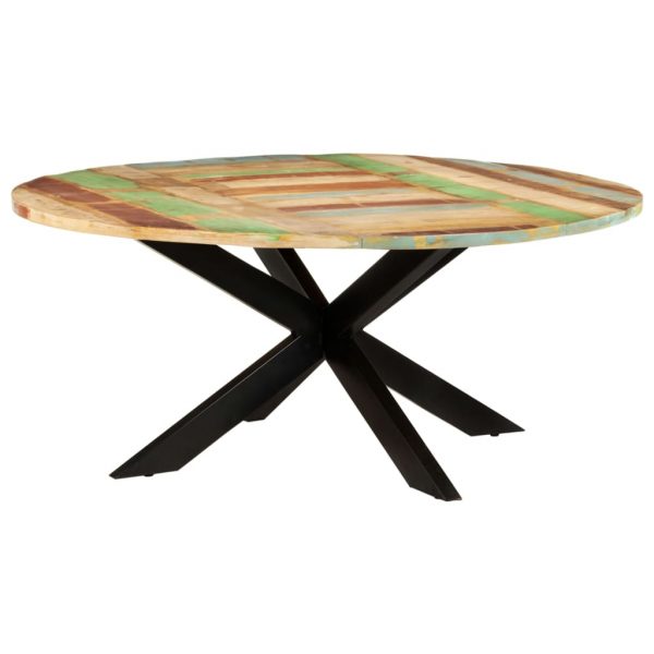 Blagovaonski stol okrugli 175 x 75 cm masivno obnovljeno drvo