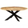 Blagovaonski stol okrugli 175 x 75 cm od grubog drva manga