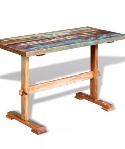 Blagovaonski stol s postoljem od obnovljenog drva 120x58x78 cm
