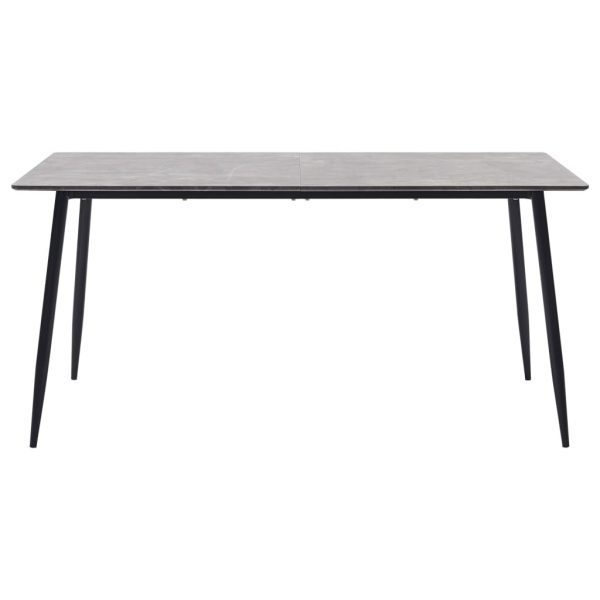 Blagovaonski stol sivi 160 x 80 x 75 cm MDF