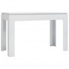 Blagovaonski stol visoki sjaj bijeli 120 x 60 x 76 cm iverica