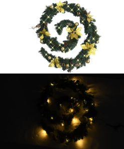 Božićna girlanda s LED svjetlima zelena 2