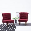 Francuska stolica od tkanine crvena boja vina