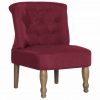 Francuska stolica od tkanine crvena boja vina