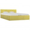 Hidraulični okvir za krevet od tkanine limeta-žuti 140 x 200 cm