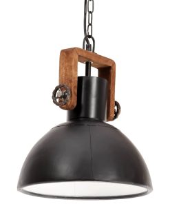 Industrijska viseća svjetiljka 25 W crna okrugla 30 cm E27