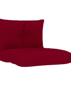 Jastuci za sofu od paleta 2 kom crvena boja vina od tkanine