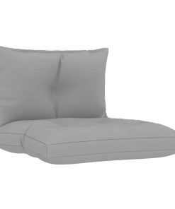 Jastuci za sofu od paleta 2 kom sivi od tkanine