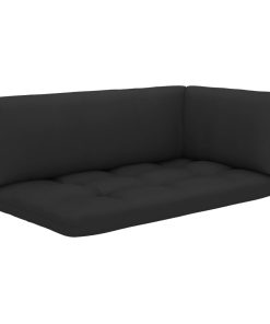 Jastuci za sofu od paleta 3 kom crni