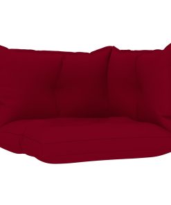Jastuci za sofu od paleta 3 kom crvena boja vina od tkanine