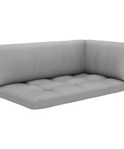 Jastuci za sofu od paleta 3 kom sivi