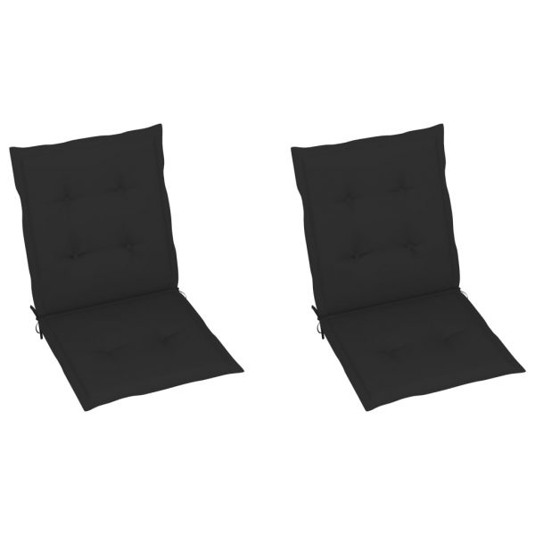 Jastuci za vrtne stolice 2 kom crni 100 x 50 x 4 cm