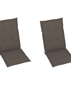 Jastuci za vrtne stolice 2 kom smeđe-sivi 120 x 50 x 4 cm