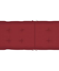 Jastuci za vrtne stolice 6 kom crvena boja vina 120 x 50 x 4 cm