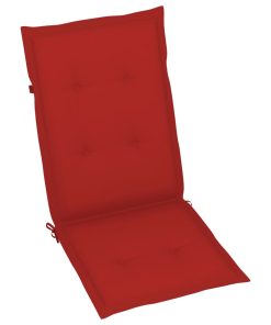 Jastuci za vrtne stolice 6 kom crveni 120 x 50 x 4 cm
