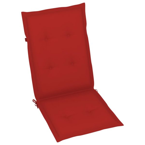 Jastuci za vrtne stolice 6 kom crveni 120 x 50 x 4 cm