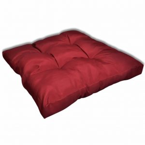 Jastuk za sjedalo presvučeni 80 x 80 x 10 cm crvena boja vina