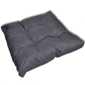Jastuk za sjedalo presvučeni 80 x 80 x 10 cm sivi