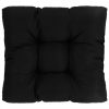 Jastuk za vrtno sjedalo crni 60 x 60 x 10 cm od tkanine