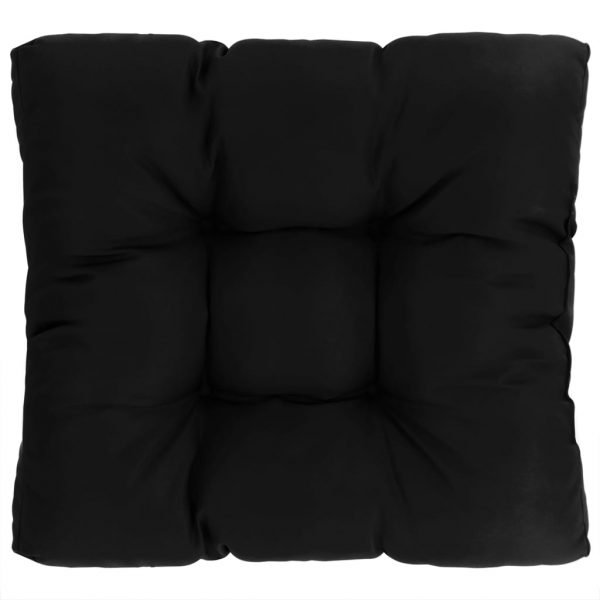 Jastuk za vrtno sjedalo crni 60 x 60 x 10 cm od tkanine