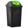 Kanta za smeće s ljuljajućim poklopcem 60 L crno-zelena
