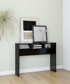 Konzolni stol crni 105 x 30 x 80 cm od iverice