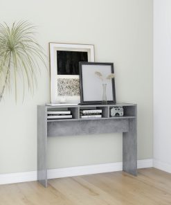 Konzolni stol siva boja betona 105 x 30 x 80 cm od iverice