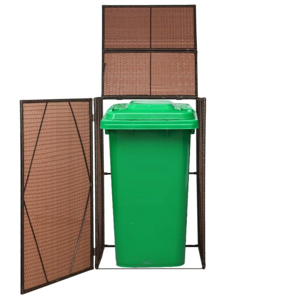 Kutija od poliratana za kantu za otpad smeđa 76 x 78 x 120 cm