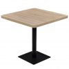 Kvadratni stol za bistro od MDF-a i čelika 80x80x75 cm boja hrasta
