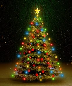 Mrežasta svjetla za božićno drvce 150 LED raznobojna 150 cm