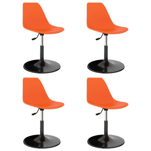Okretne blagovaonske stolice 4 kom narančaste PP